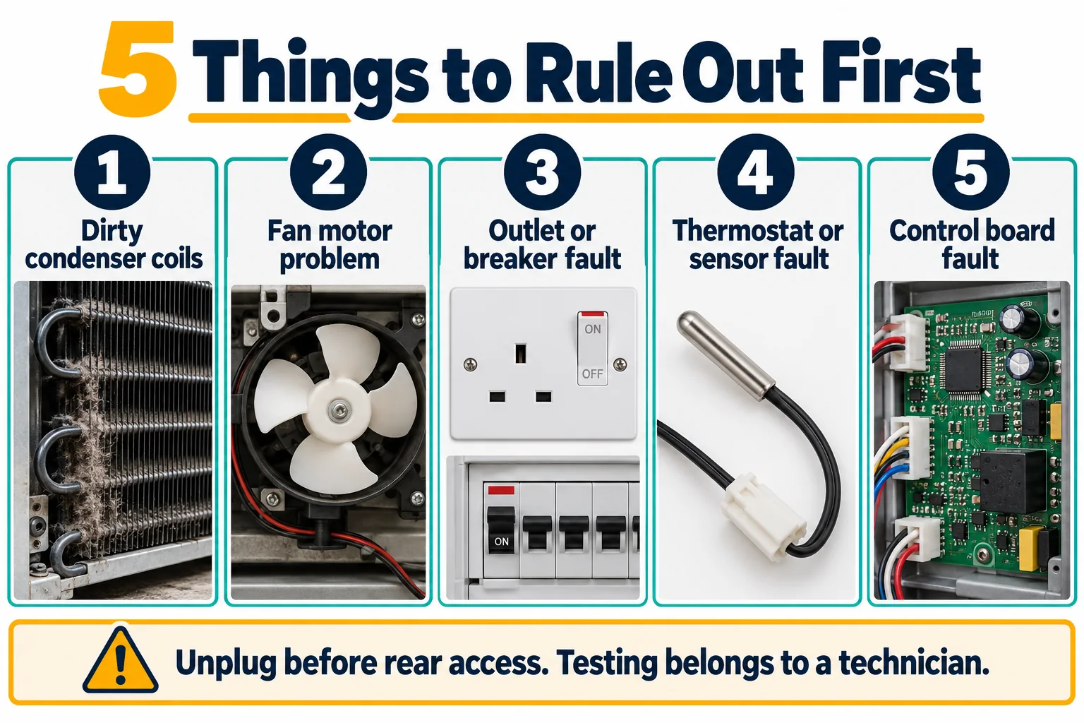 Five faults to rule out before diagnosing refrigerator compressor failure