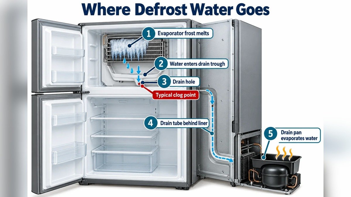 Refrigerator Defrost Drain Clog: Signs and Fixes